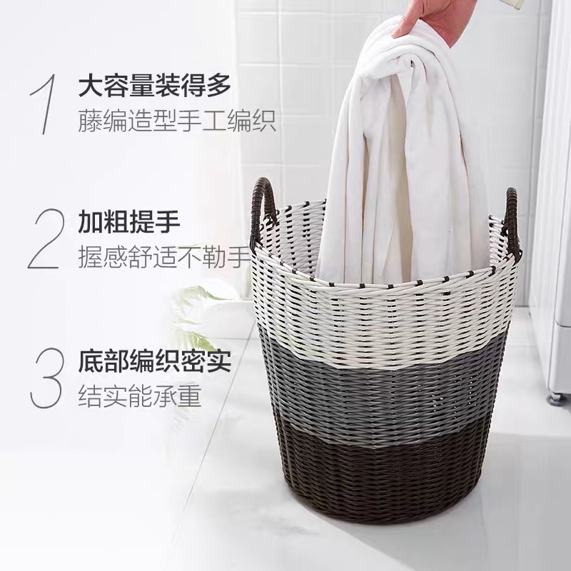大容量加厚编制篮收纳